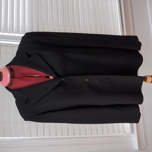 Eileen Fisher Black Minimalist Four-Button Jacket Elevated Office Staple - Picture 4 of 6